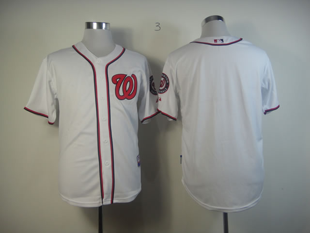 Men Washington Nationals Blank White MLB Jerseys->washington nationals->MLB Jersey